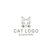 vector de diseño de icono de logotipo de gato
