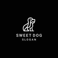plantilla de icono de diseño de logotipo de perro vector