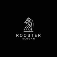 Rooster logo design icon template vector