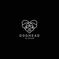 Dog head logo design icon template vector