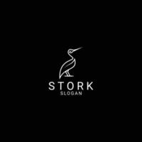 Stork logo design icon template vector