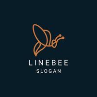 Bee logo design icon template vector