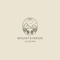plantilla de icono de diseño de logotipo de montaña vector