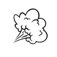 Comic boom effect clouds. Set of explosion bubbles and smoke. Vector illustration