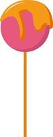 Lollipop, illustration, vector on white background.