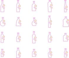 Pink bottles, illustration, vector, on a white background. vector