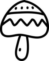 King brown mushroom, illustration, vector on a white background