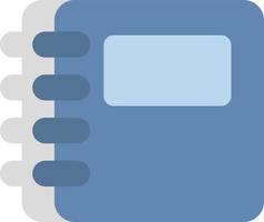 Blue sketchbook, illustration, vector, on a white background. vector