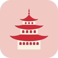 Japan castle, illustration, vector, on a white background. vector