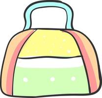 Multicolor bag, illustration, vector on white background