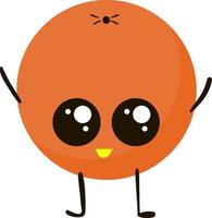 Happy orange, illustration, vector on white background.