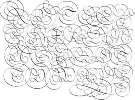 Writing example with capital letters, vintage illustration. vector