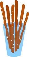 Salty sticks, illustration, vector on white background.