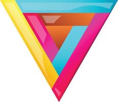 Abstract triangle logo in trendy and minimal style vector