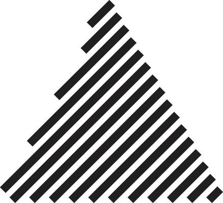 Abstract triangle mountain logo illustration in trendy and minimal style