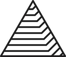 Abstract pyramid triangle logo illustration in trendy and minimal style vector