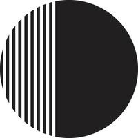 Abstract circle and line logo illustration in trendy and minimal style vector