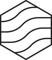 Abstract hexagon line logo illustration in trendy and minimal style vector