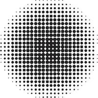 Abstract color halftone circle logo illustration in trendy and minimal style vector