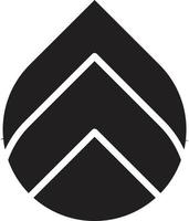 Abstract water drop logo illustration in trendy and minimal style vector