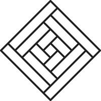 Abstract square logo illustration in trendy and minimal style vector