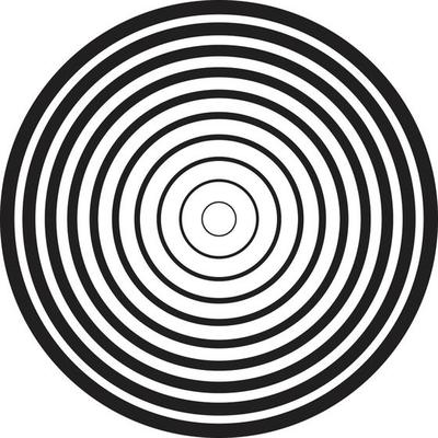 Abstract color halftone circle logo illustration in trendy and minimal style