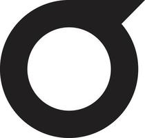 Abstract letter O logo illustration in trendy and minimal style vector