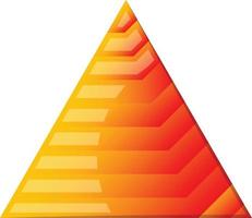 Abstract pyramid triangle logo illustration in trendy and minimal style vector