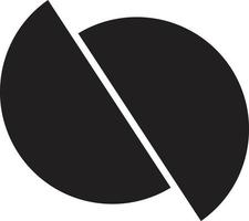 Abstract half circle logo illustration in trendy and minimal style vector