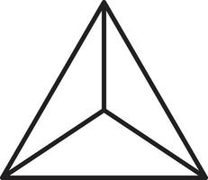 Abstract pyramid triangle logo illustration in trendy and minimal style vector