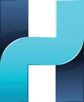 Abstract letter H logo illustration in trendy and minimal style vector