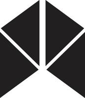 Abstract wing logo illustration in trendy and minimal style vector