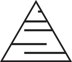 ilustración abstracta del logotipo del triángulo piramidal en un estilo moderno y minimalista vector