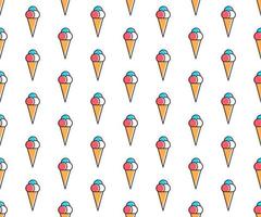 Vector line art summer seamless beach pattern. Seamless fabric or wrapping paper design.