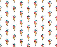 Vector line art summer seamless beach pattern. Seamless fabric or wrapping paper design.