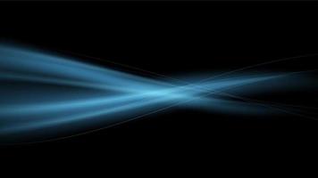 Vector abstract background with blue streams of air on a black background. Blue magic flame. Luminous wave.