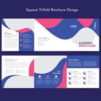 Squire Tri-Fold Brochure Template vector