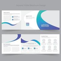 Square Trifold Brochure vector