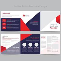 Square Trifold Brochure vector