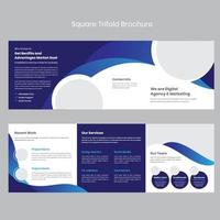 Squire Tri-Fold Brochure Template vector