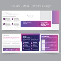 Squire Tri-Fold Brochure Template vector