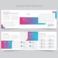 Square Trifold Brochure vector