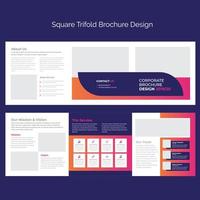 Squire Tri-Fold Brochure Template vector