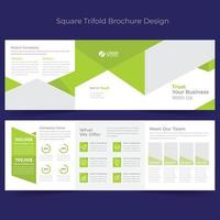 Squire Tri-Fold Brochure Template vector