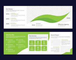 Square Trifold Brochure vector