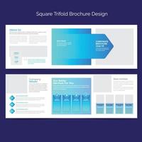Square Trifold Brochure vector