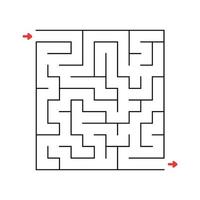 Abstact labyrinth. Educational game for kids. Puzzle for children. Maze conundrum. Find the right path. Vector illustration.