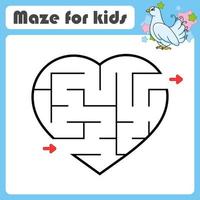 Abstract maze. Game for kids. Puzzle for children. cartoon style. Labyrinth conundrum. Color vector illustration. Find the right path. Cute character.