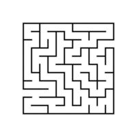 Abstact labyrinth. Educational game for kids. Puzzle for children. Maze conundrum. Find the right path. Vector illustration.