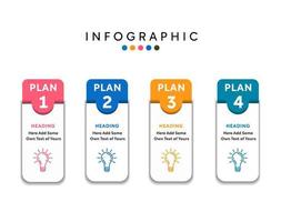 4 steps  infographic vector